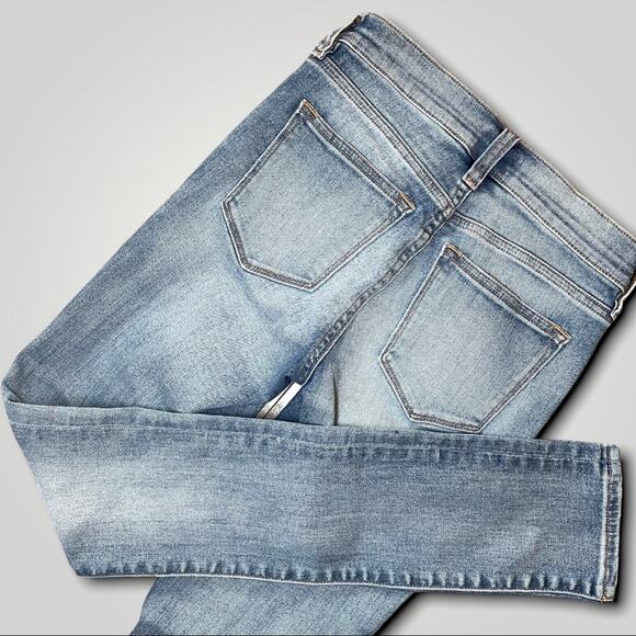 J CREW LOW RISE BOHO WESTERN STRETCH LIGHT WASH SKINNY JEANS 24 30 SMALL - Picture 2 of 7